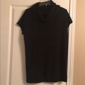 Black cowl neck sweater dress